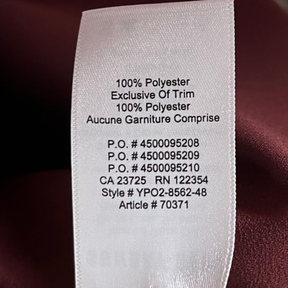 Aritzia Sunday Best Burgundy Long Sleeve Lace Detail Mini Dress Size 2 - Picture 6 of 6